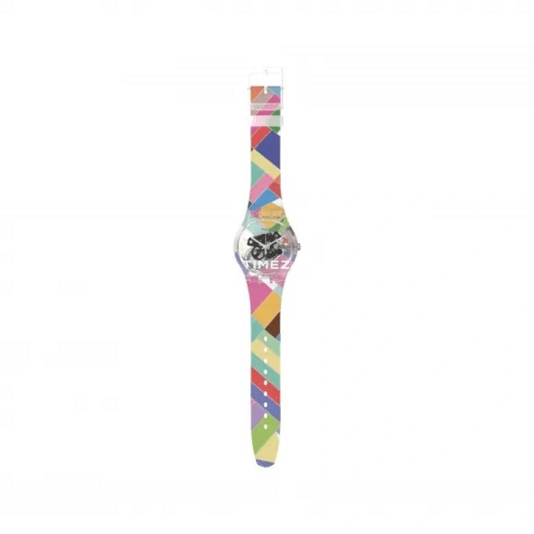 Swatch,Other 41mm,41mm,Plastic,Transparent,Quartz,Sapphire,Crystal Glass,Round,SUOK136,SUOK136-041
