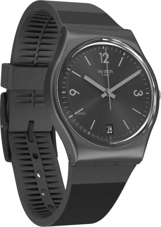 Swatch,Originals 34mm,34mm,Plastic,Black,Quartz,Round,GB430