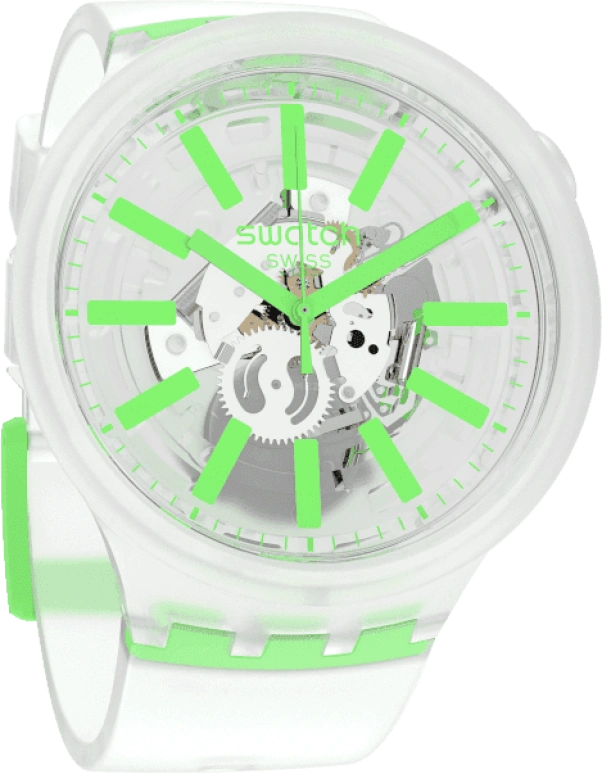 Swatch,THE BOLD 47mm,47mm,Plastic,White,SO27E104