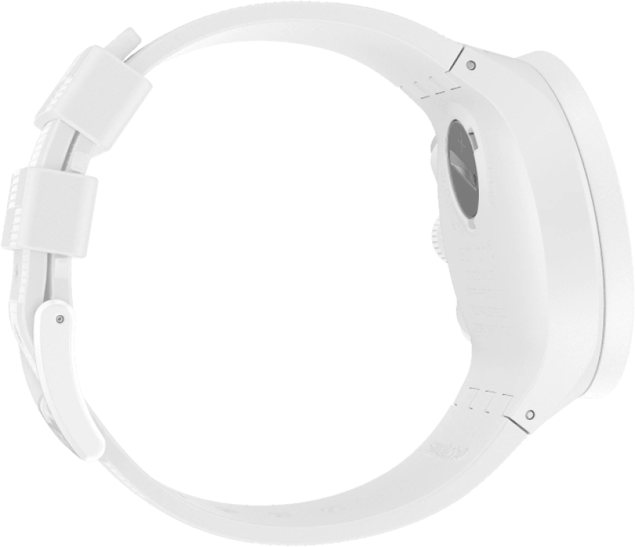 Swatch,THE BOLD 47mm,47mm,Plastic,White,Sapphire,Crystal Glass,SB02W400