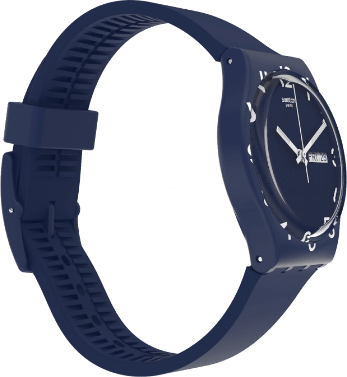 Swatch,Originals 39.20mm,39.20mm,Plastic,Blue,Sapphire,Crystal Glass,Closed,GN726