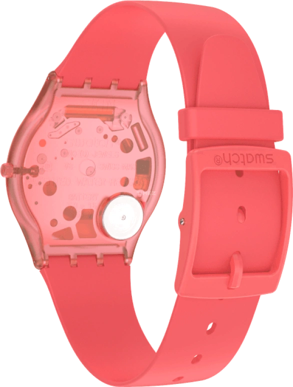 Swatch,SKIN 34mm,34mm,Bioceramic,Red,Open,SS08R100