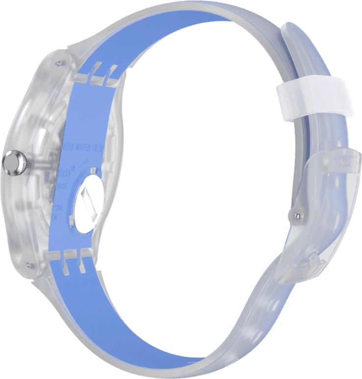 Swatch,Originals 41mm,41mm,Plastic,Skeleton,Quartz,Round,Transparent,SUOK156