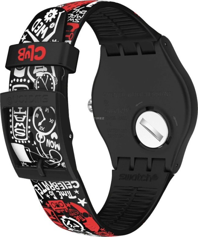 Swatch,Originals 41mm,41mm,Plastic,Black,SUOZ322