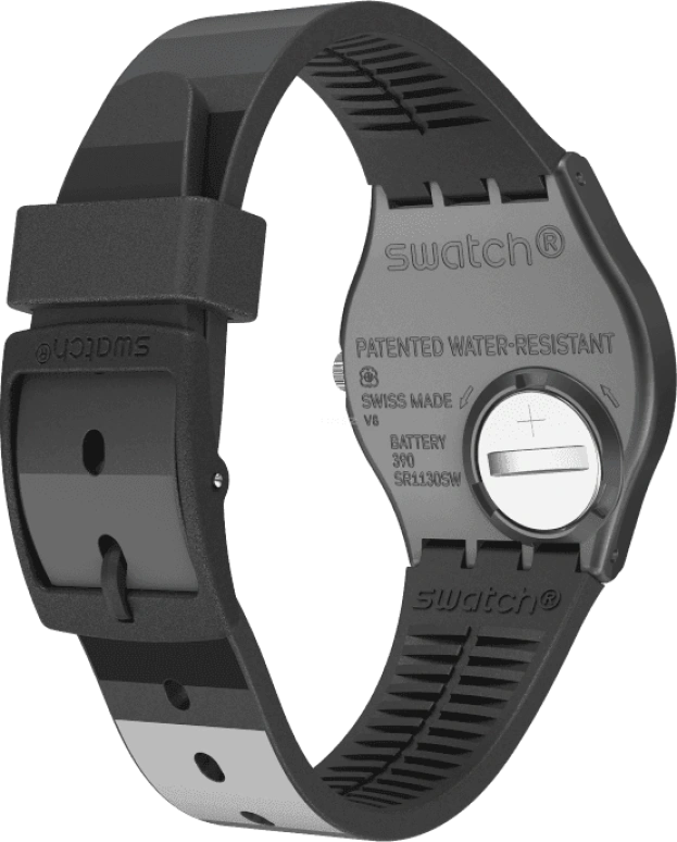 Swatch,Originals 34mm,34mm,Plastic,Black,Quartz,Round,GB430