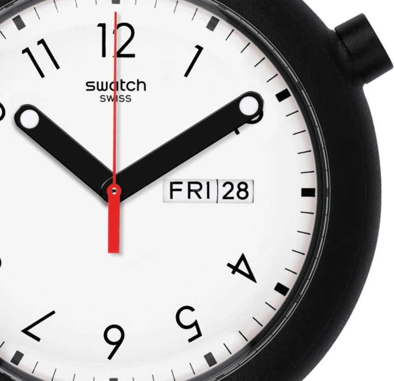 Swatch,Originals 45mm,45mm,Plastic,White,PNB700