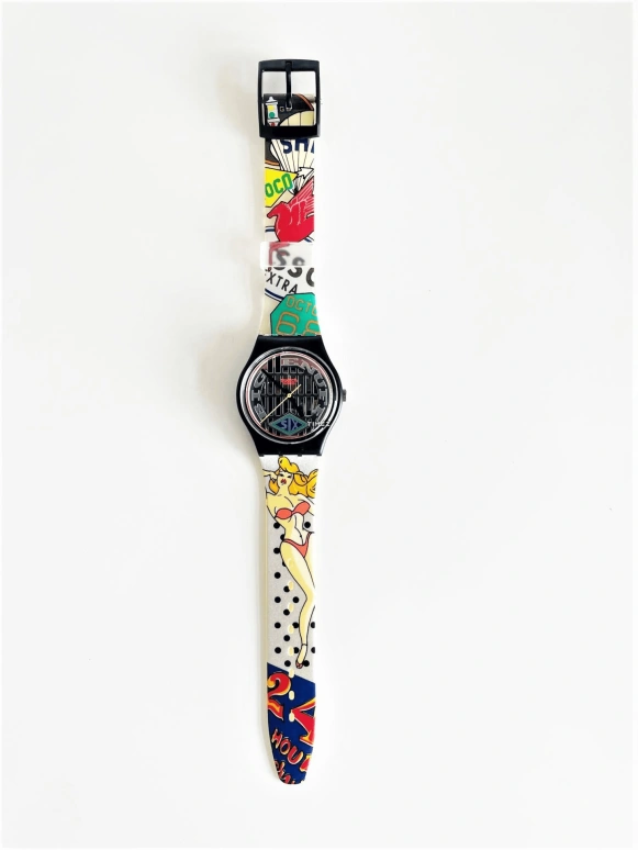 Swatch,Other 34mm,34mm,Plastic,Skeleton,Quartz,Sapphire,Crystal Glass,Round,GB151