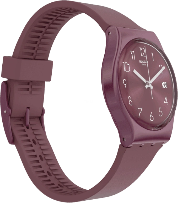 Swatch,Originals 34mm,34mm,Plastic,Purple Red,Closed,GR405