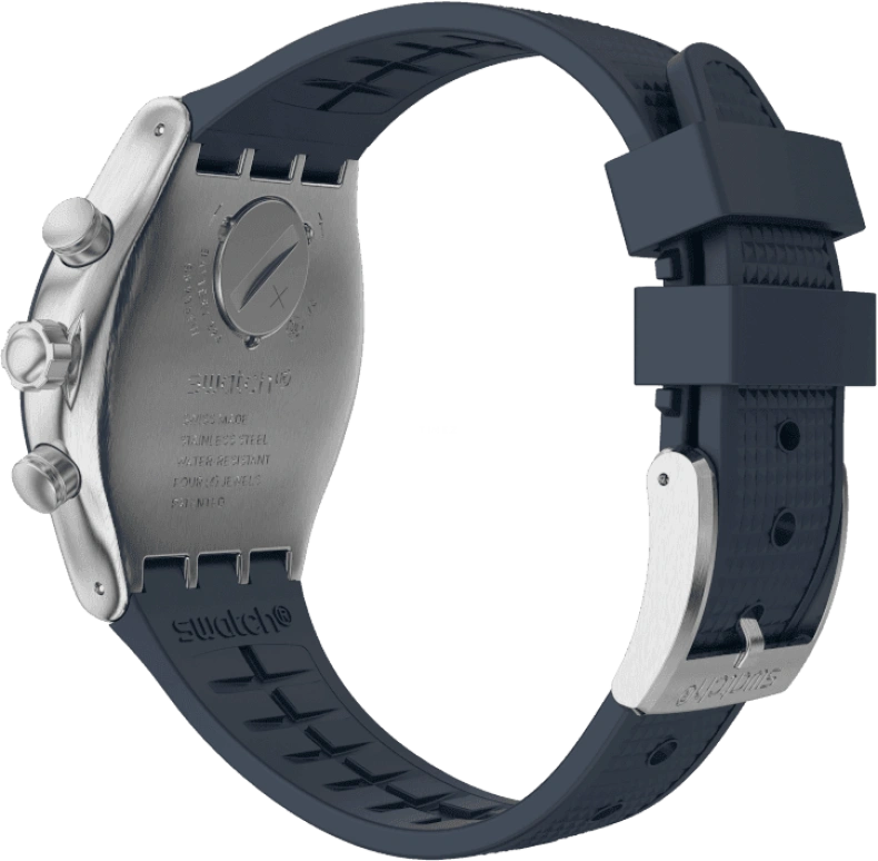 Swatch,IRONY 43mm,43mm,Stainless Steel,Blue,YVS454