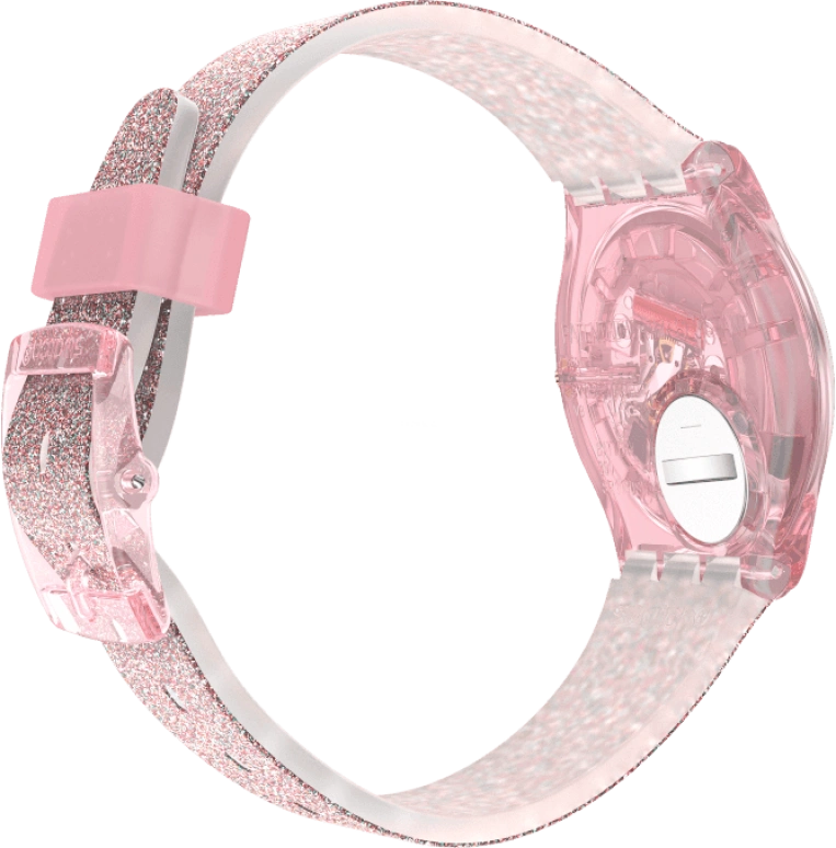 Swatch,Originals 34mm,34mm,Plastic,Pink,Sapphire,Crystal Glass,GP168