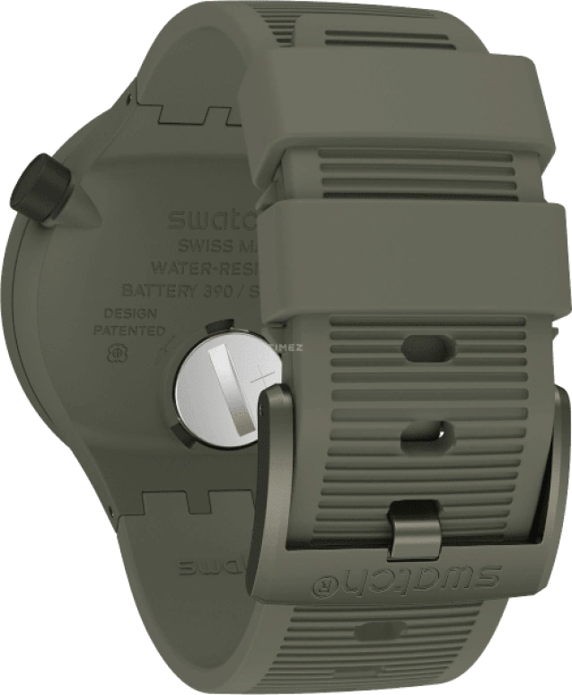 Swatch,THE BOLD 47mm,47mm,Plastic,Green,Sapphire,Crystal Glass,SO27M105