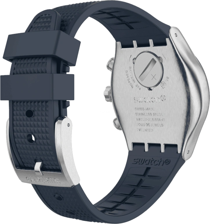 Swatch,IRONY 43mm,43mm,Stainless Steel,Blue,YVS454