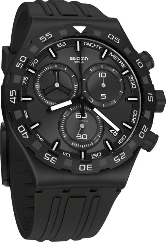 Swatch,IRONY 43x49mm,43x49mm,Black,YVB409
