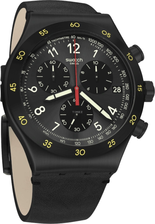Swatch,IRONY 43x49mm,43x49mm,Black,YVB410