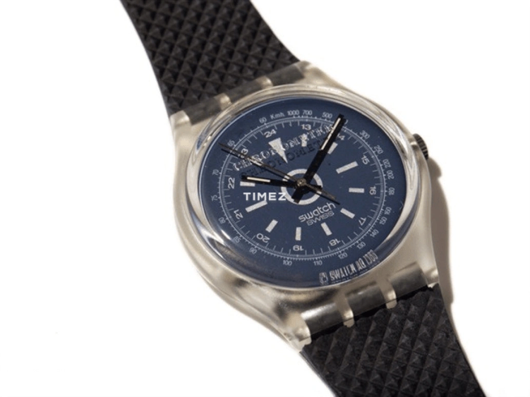 Swatch,Other ,Plastic,Blue,Quartz,Tonneau,Transparent,GK125