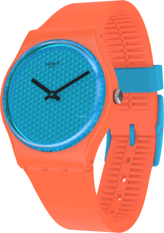 Swatch,Originals 34mm,34mm,Plastic,Blue,GO121
