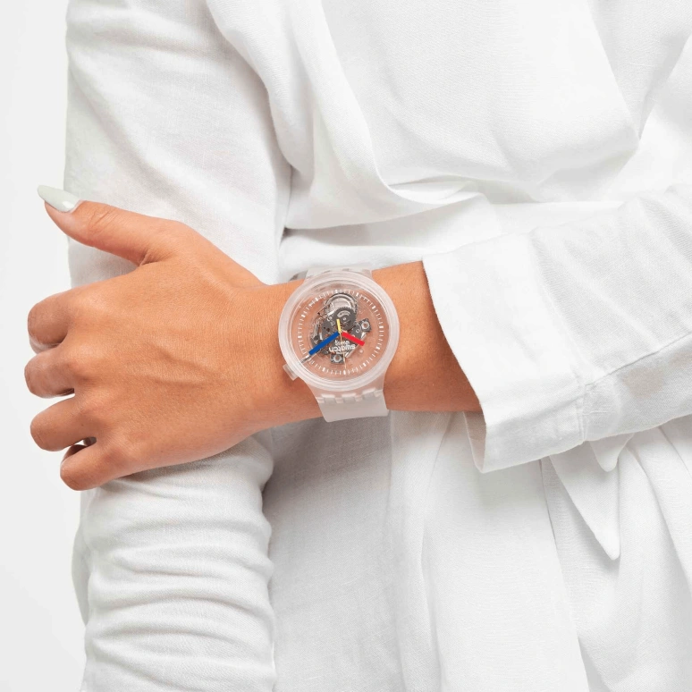 Swatch,THE BOLD 47mm,47mm,Plastic,Transparent,SO27E100