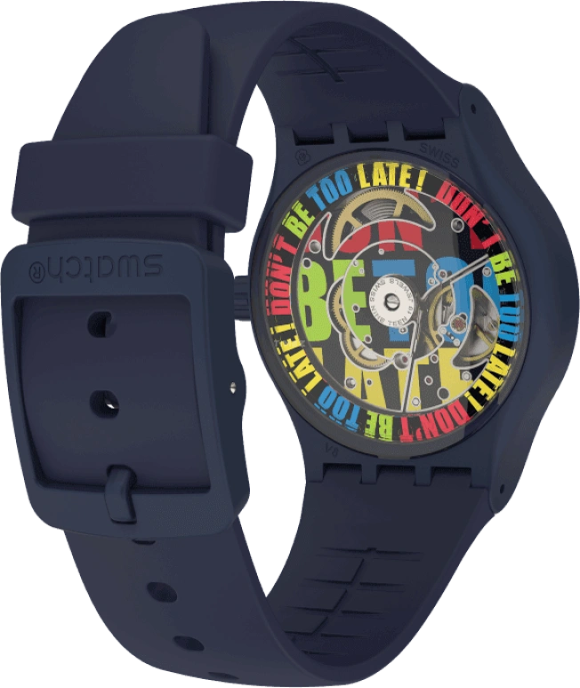 Swatch,Originals 42mm,42mm,Bioceramic,Blue,Quartz,Sapphire,Crystal Glass,Round,SO30N400