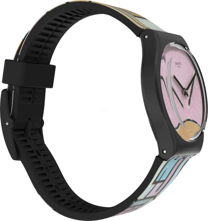 Swatch,Originals 34mm,34mm,Plastic,Pink,Closed,GZ350