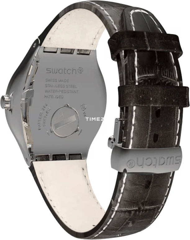 Swatch,IRONY 42.70mm,42.70mm,Stainless Steel,Black,Quartz,Day,Tonneau,YWS400