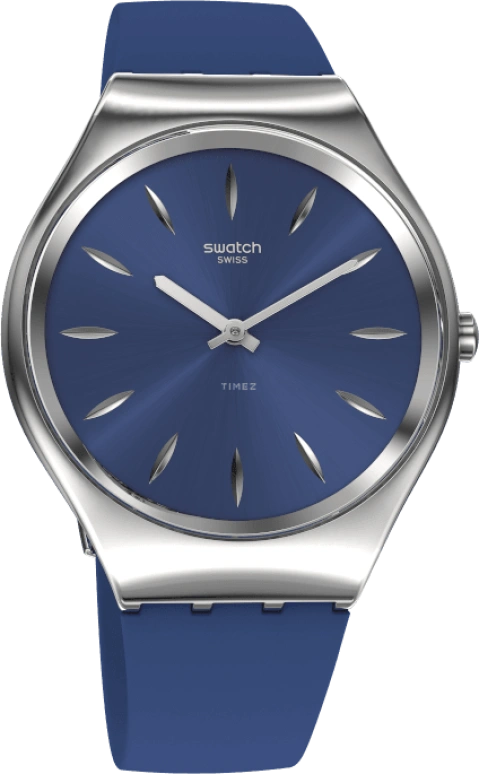 Swatch,SKIN 38mm,38mm,Blue,Sapphire,Crystal Glass,SYXS132