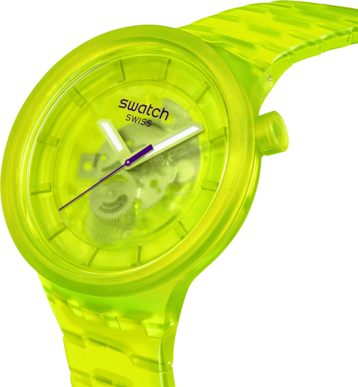 Swatch,THE BOLD 47mm,47mm,Bio-sourced,Yellow,Quartz,Sapphire,Crystal Glass,Round,SB05J103