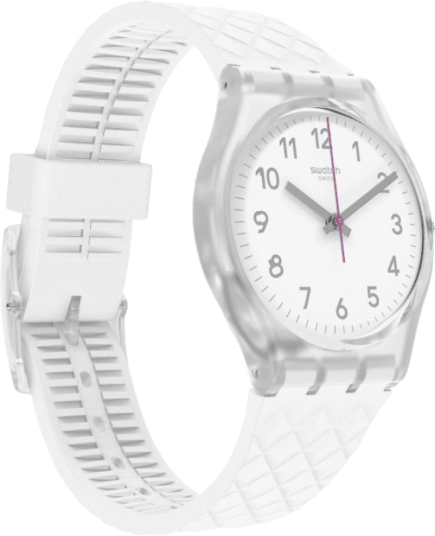 Swatch,Originals 34mm,34mm,Plastic,White,Quartz,Baton,GE286