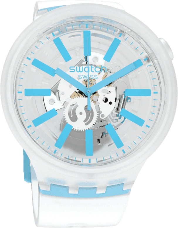 Swatch,THE BOLD 47mm,47mm,Plastic,White,SO27E105