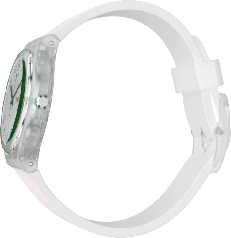 Swatch,Originals 34mm,34mm,Plastic,Pink,Green,Sapphire,Crystal Glass,GE714