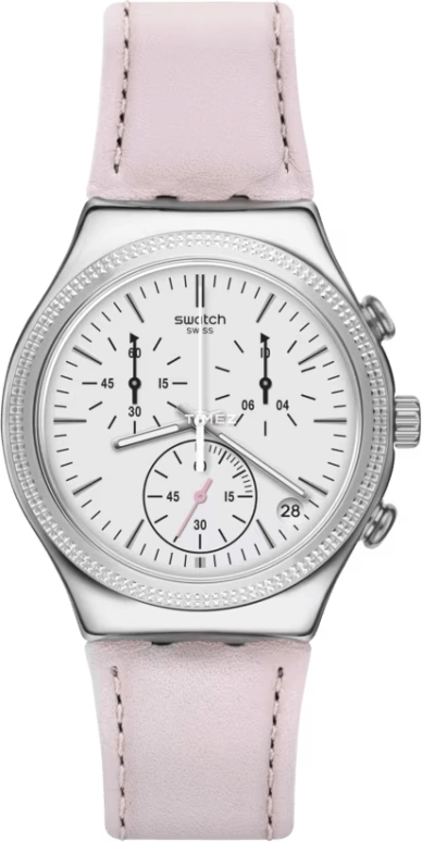 Swatch,IRONY 40mm,40mm,Stainless Steel,Silver White,Quartz,Chronograph,Day,YCS599