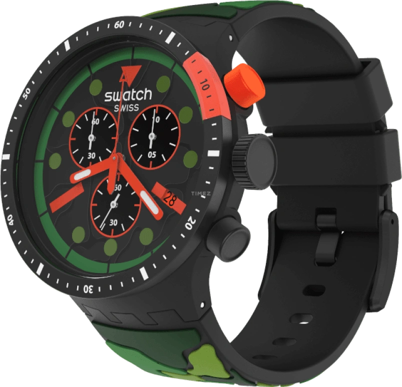 Swatch,THE BOLD 47mm,47mm,Plastic,Black,SB02B409