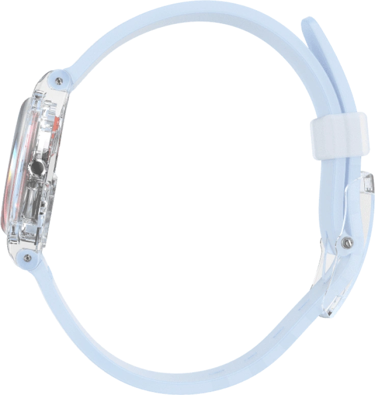 Swatch,Originals 25mm,25mm,Plastic,Blue,Quartz,Round,Transparent,LK396