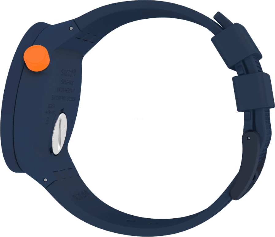 Swatch,THE BOLD 47mm,47mm,Plastic,Blue,Closed,SO27N110