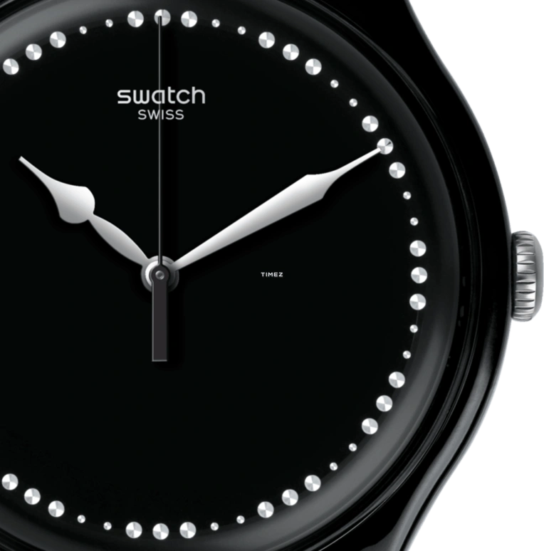 Swatch,Originals 41mm,41mm,Plastic,Black,Quartz,Round,SUOB131