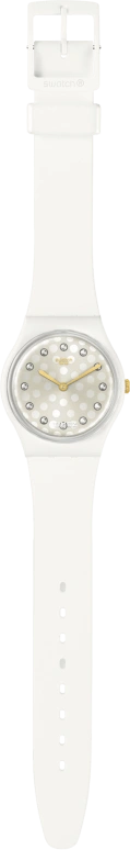 Swatch,Originals 34mm,34mm,Bioceramic,Silver White,Quartz,Sapphire,Crystal Glass,Round,SO31W109