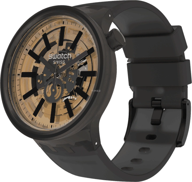 Swatch,THE BOLD 47mm,47mm,Plastic,Coffee,Brown,SO27B115