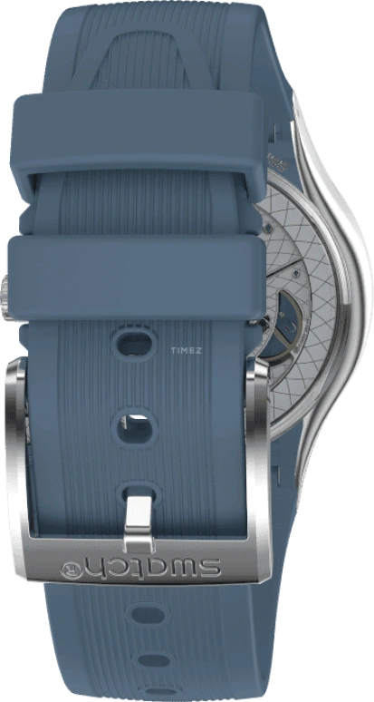 Swatch,IRONY 42mm,42mm,Stainless Steel,Blue,Open,YIS430