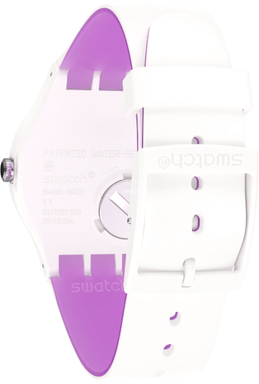 Swatch,Originals 41mm,41mm,Plastic,White,Sapphire,Crystal Glass,SUOW173
