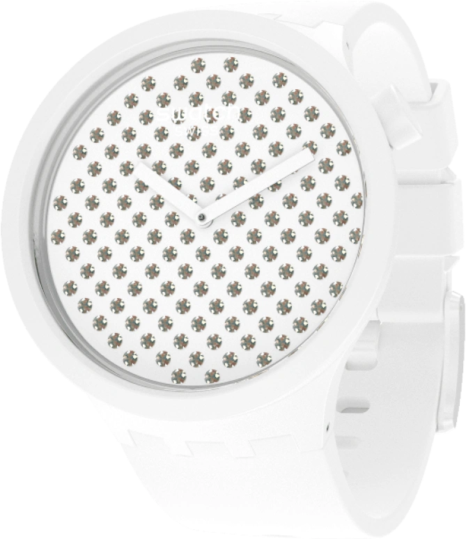 Swatch,THE BOLD 47mm,47mm,Plastic,White,SO27Z106