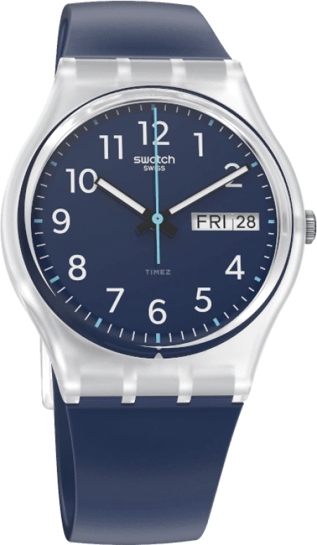 Swatch,Originals 34mm,34mm,Blue,Open,GE725