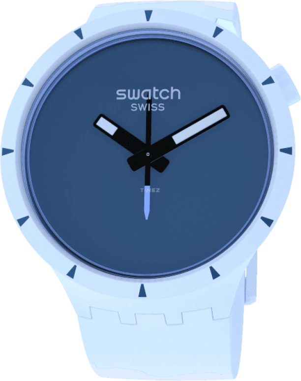 Swatch,THE BOLD 47mm,47mm,Bioceramic,Ceramic,Blue,Sapphire,Crystal Glass,SB03N102