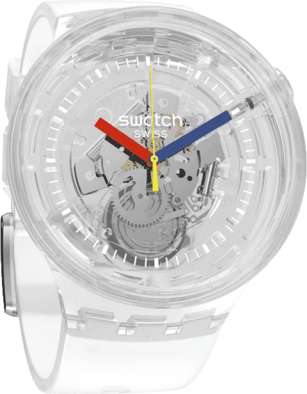 Swatch,THE BOLD 47mm,47mm,Plastic,Transparent,SO27E100