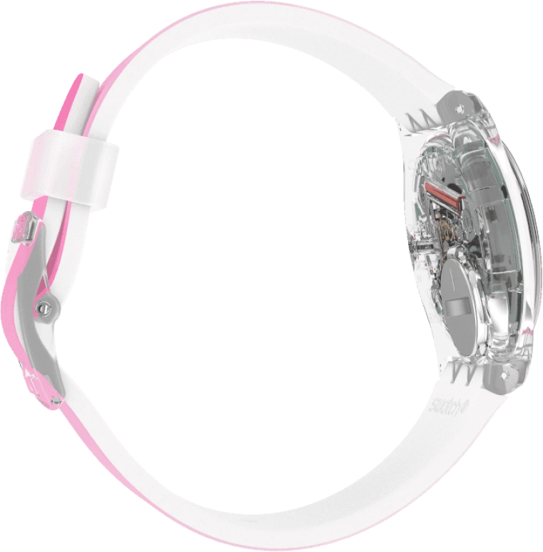 Swatch,Originals 34mm,34mm,Plastic,Pink,Sapphire,Crystal Glass,GE719