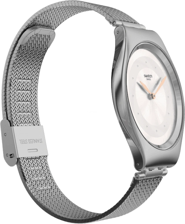 Swatch,SKIN 38mm,38mm,Stainless Steel,Pink Red,Red,SYXS117M