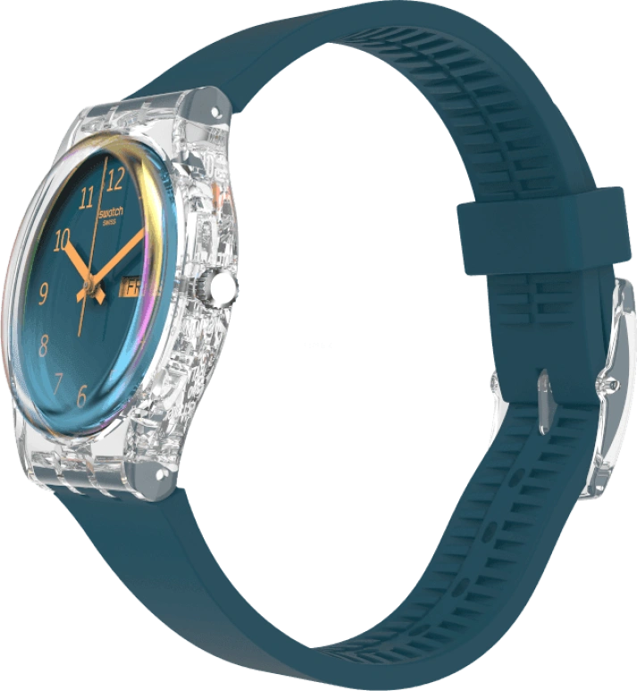 Swatch,Originals 34x39.20mm,34x39.20mm,Plastic,Coffee,Cyan,GE721