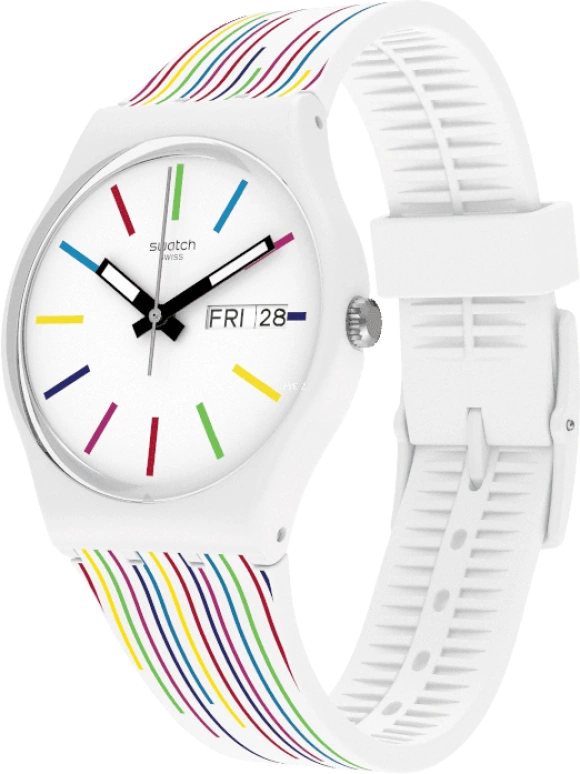 Swatch,Originals 34mm,34mm,Plastic,White,Closed,GW712