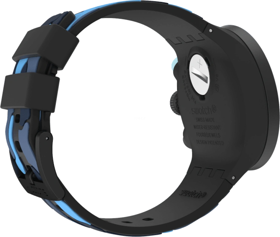 Swatch,THE BOLD 47mm,47mm,Plastic,Black,Sapphire,Crystal Glass,Closed,SB02B408