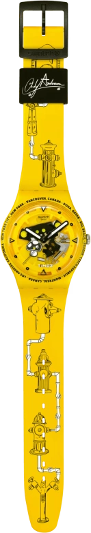 Swatch,Originals 41mm,41mm,Bio-sourced,Yellow,Transparent,Quartz,Round,Yellow,SO29J101