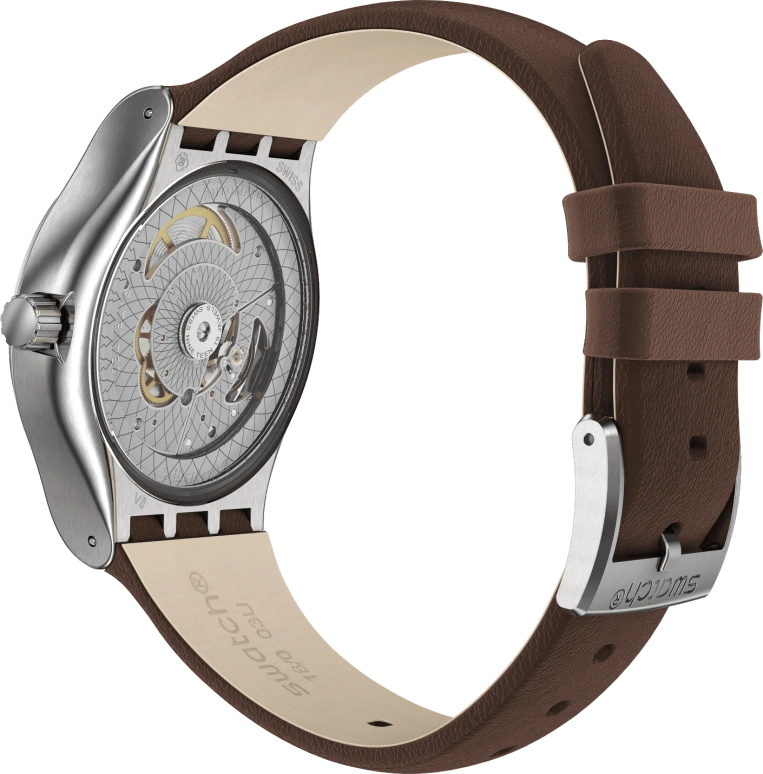 Swatch,IRONY 42mm,42mm,Stainless Steel,Blue,Open,SY23S410