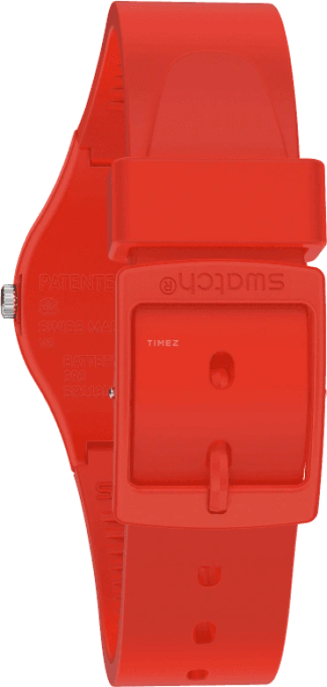 Swatch,Originals 34mm,34mm,Plastic,Red,GR183
